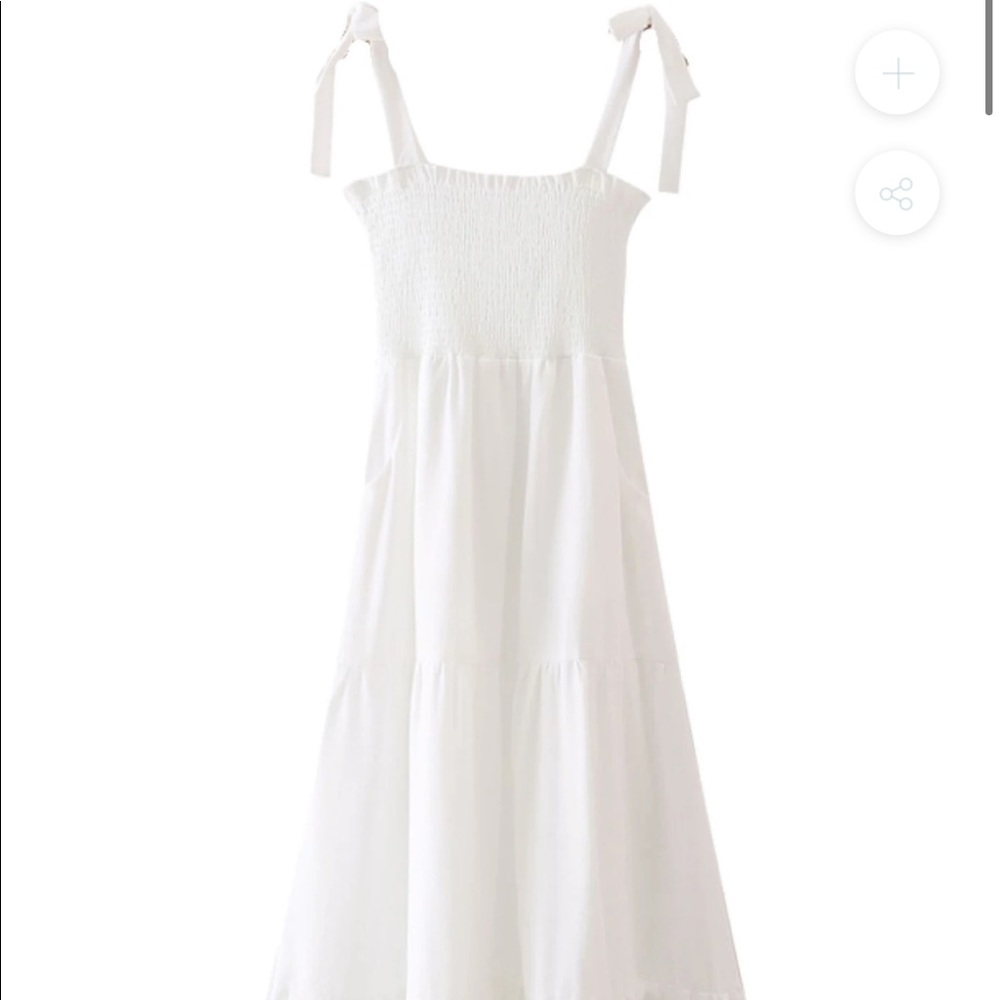 TIED STRAP MIDI DRESS